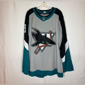 Adidas San Jose Sharks #9 Kane Reverse Retro 1.0 Hockey Jersey Size 56 2XL